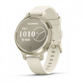 Умные часы Garmin Lily 2 Active Lunar Gold/Bone со светло-бежевым ремешком