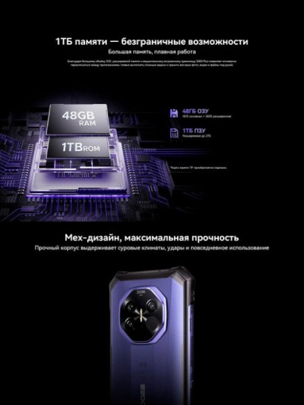 Смартфон Doogee S300 Plus Thermal 12Gb/1Tb Armor Silver