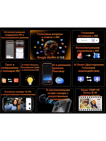 Смартфон Blackview Oscal MARINE 2 8/128Gb Black