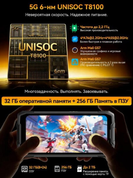 Смартфон Blackview Oscal Pilot 5 8/256Gb Yellow