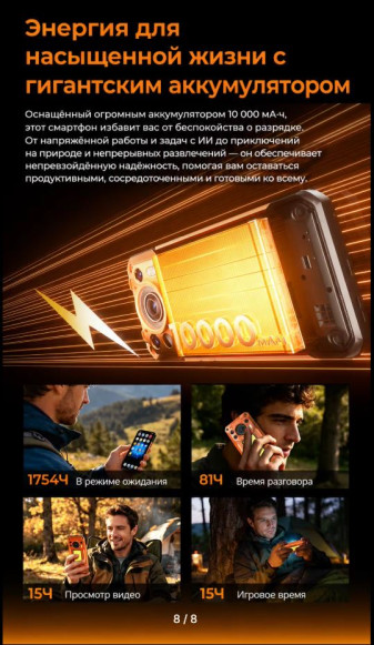 Смартфон Oukitel WP500 12Gb/1Tb Orange