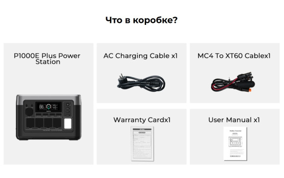 Портативная электростанция OUKITEL P1000 PLUS 1800 Вт/1024 Вт·ч