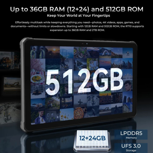 Планшет Oukitel RT10 Industry 12/512Gb Black