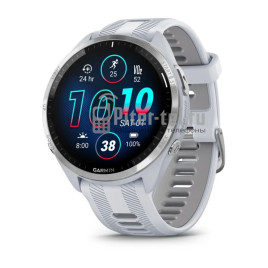 Умные часы Garmin Forerunner 965 белые, титановый безель, с белым ремешком