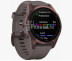 Умные часы Garmin Fenix 7S Sapphire Solar титановый темно-бронзовый с сланцево-серым силиконовым ремешком
