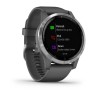 Умные часы Garmin VIVOACTIVE 4 серые с серебристым безелем