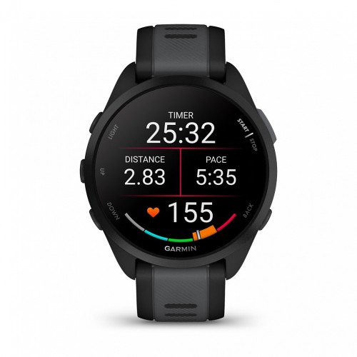 Умные часы Garmin Forerunner 165 Music черный с серым ремешком