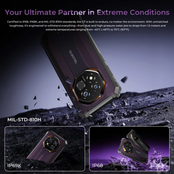 Смартфон Oukitel G7 8/256Gb Purple