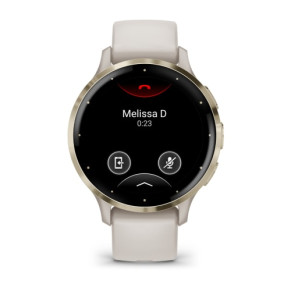 Умные часы Garmin Venu 3S 41mm Advanced GPS Smartwatch Ivory Gold со светло-бежевым ремешком