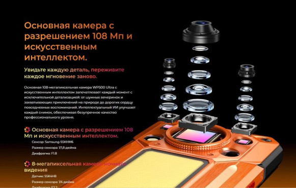 Смартфон Oukitel WP500 Ultra 12Gb/1Tb Orange
